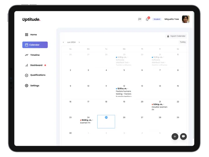 Peer evaluation system on Uptitude.